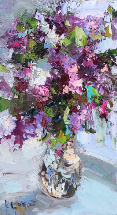 Lilacs on Window Ledge - Claremont Contemporary Art